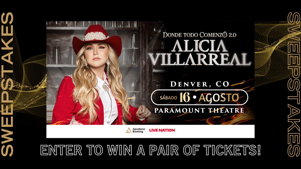 ENTER FOR A CHANCE TO WIN: Experience the amazing Alicia Villarreal at Paramount Theatre on August 16th! 🎉  We’re selecting one lucky winner to score a pair of tickets! Tag the friend you’d love to bring along 👇

🔗: paramount.events/25AliciaVillar…