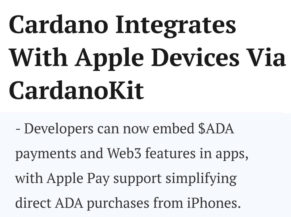 🚨ADA IN APPLE PAY SOON🔥🔥🔥