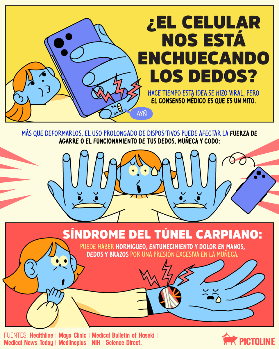 pictoline's tweet image. ¿Crees que tus dedos se están enchuecando por usar tanto el cel? 🖖📱 Te tenemos noticias 👀

#littlefinger #tunelcarpiano #tenosinovitisdequervain #hand #handpain #fisioterapia #dolormuscular #ortopedia #salud #celular #pictoline