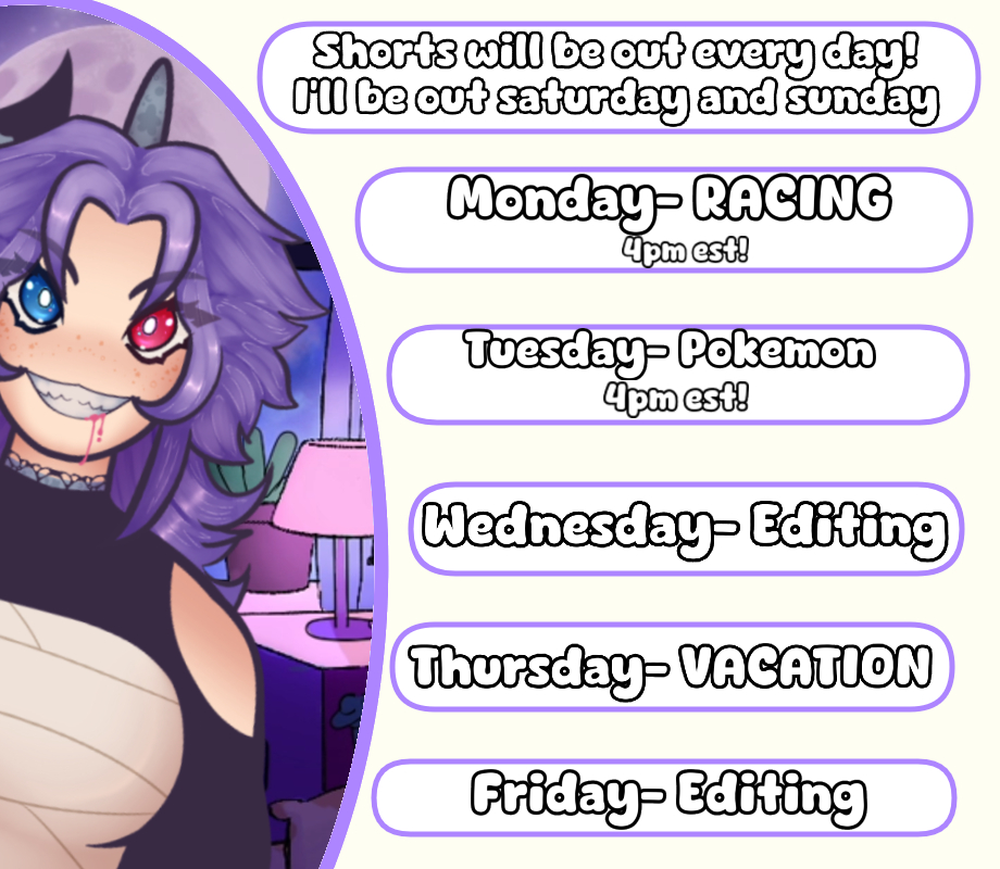 SharciVT's tweet image. Schedule for this week!