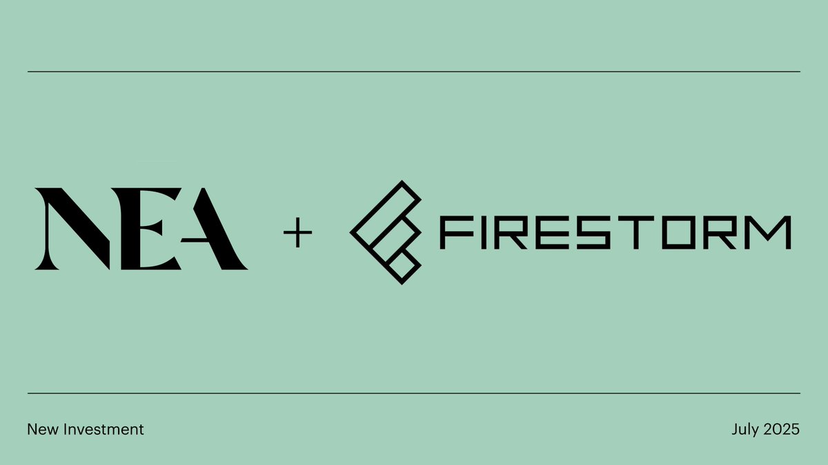NEA's tweet image. 🎉 Congratulations, @Firestorm_Labs--$47M Series A for expeditionary manufacturing to support warfighters with mission-critical tools directly on the battlefield.
📰 Details here: launchfirestorm.com/news/firestorm…