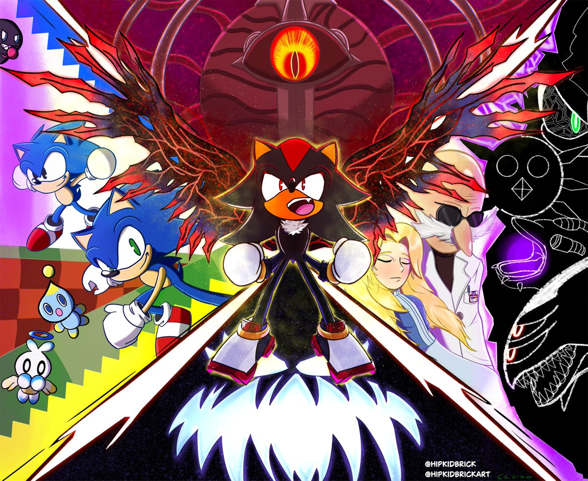 HipKidBrickArt's tweet image. I started drawing this one back before Shadow Gens was released, finished it after. Still one of the best Sonic games.