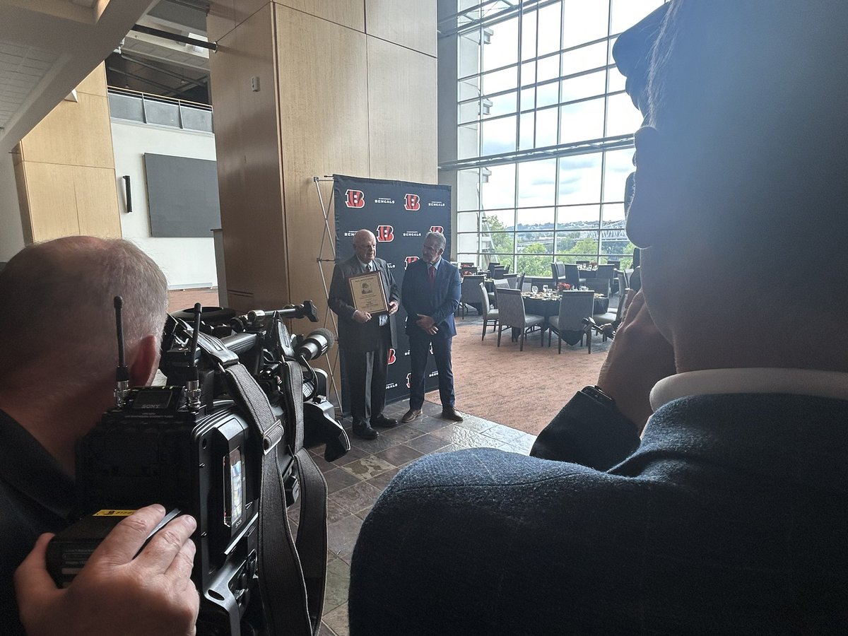 Big attention on Lakota West head coach Tom Bolden as he’s awarded the Paul Brown coach of the year award from Mike Brown.