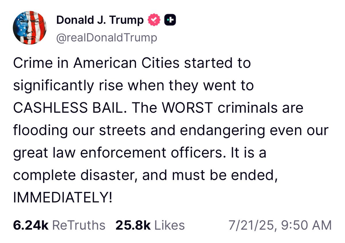 patriottakes's tweet image. Trump was released on cashless bail 3 times in 2023