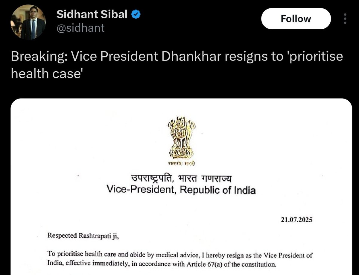 aravind's tweet image. The Opposition in India is on a big backfoot again. This is why it is important to focus on REAL national issues, which are many, and not Chinese issues and Deep State issues in the parliament.
Those two have been losers against India even when the current opposition under saner…