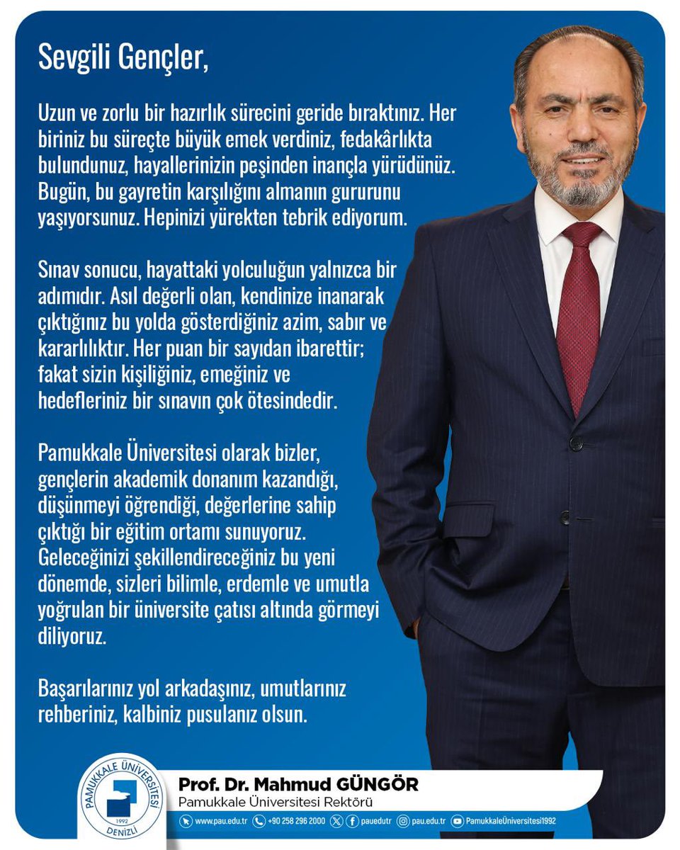#PamukkaleÜniversitesi #PAÜ #YKS #YKS2025 #TercihimPAÜ #ÜniversitemPAÜ #PAÜ2025 #YKSTercih #Denizli #Pamukkale