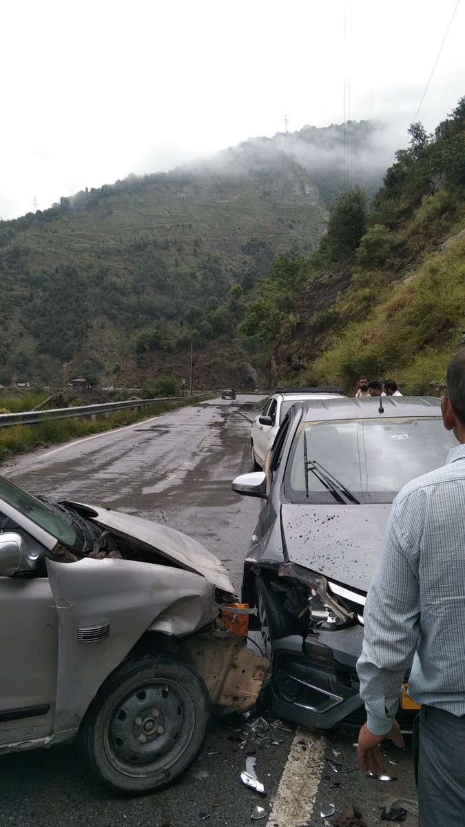 Today, I am thankful to God that I am still alive 🙏💞 Tha car on which I was traveling got into accident at Marsoo, Assar