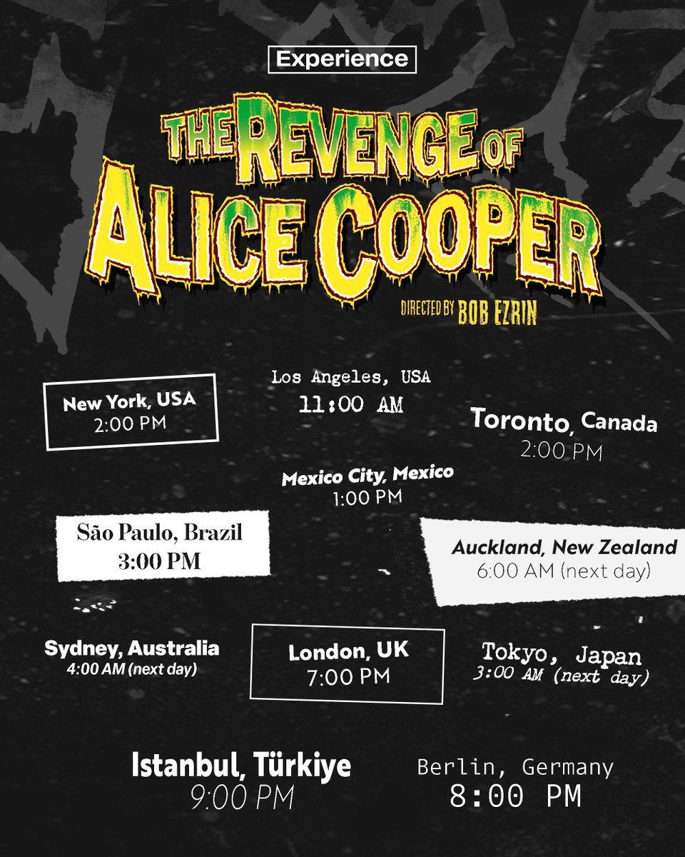 Only 3 days until the “Experience The Revenge of Alice Cooper” Live Q&amp;A, hosted by Sir Tim Rice, on July 24!
 
 The event will stream worldwide on: 
 📺 Alice Cooper’s channels and YouTube 
 📺 earMUSIC’s channels and YouTube
 📺 TalkShopLive's channels 
 
 And joining the lineup