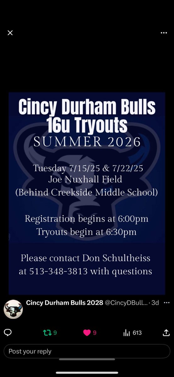 Cincy Durham Bulls 2028 (@cincydbulls2028) on Twitter photo  Cincy Durham Bulls 2028 (@cincydbulls2028) on Twitter photo