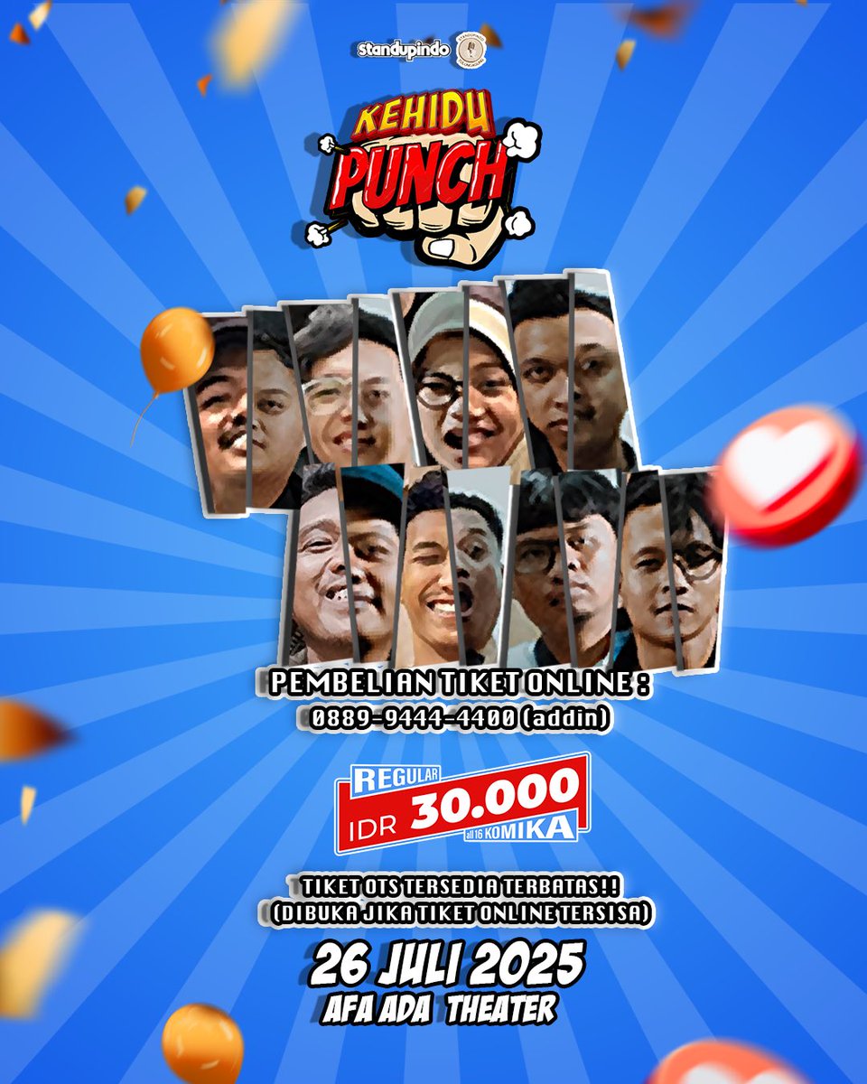 Masing-masing pribadi mempunyai jalan ninjanya sendiri. Seiring perkembangan zaman, lika-liku permasalahan, juga tiba-tiba kok ditinggal nikahan. AKHH

Siapkah kalian mendengarkan pukulan-pukulan Punchline dri cerita kehidupan mereka?

𝘽𝙚𝙡𝙞 𝙏𝙞𝙠𝙚𝙩𝙣𝙮𝙖 𝙎𝙚𝙠𝙖𝙧𝙖𝙣𝙜!