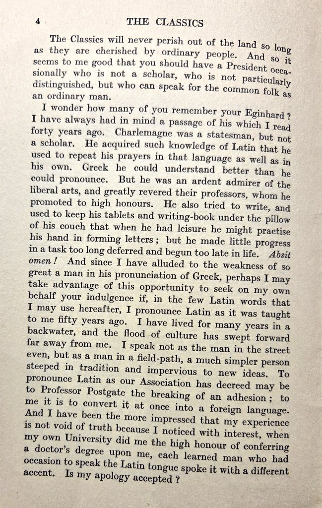 AntigoneJournal's tweet image. A century ago the serving British Prime Minister, Stanley Baldwin, addressed the Classical Association as its President. His address is half about the importance of Greece and Rome for the state, half its importance for the individual. Different times eh!