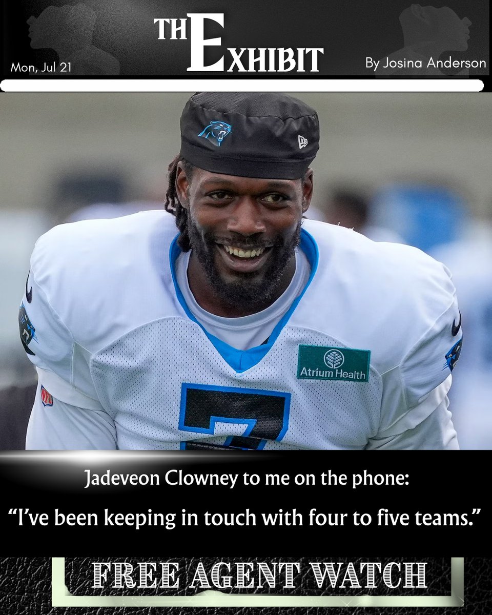 JosinaAnderson's tweet image. Just got off the phone with free agent LB Jadeveon Clowney to check in real quick: "I'm still planning to play this season."
Adding below conversations are intermittently ongoing.
Teams will get a much better idea of what they have, and don't have as training camps transpire.