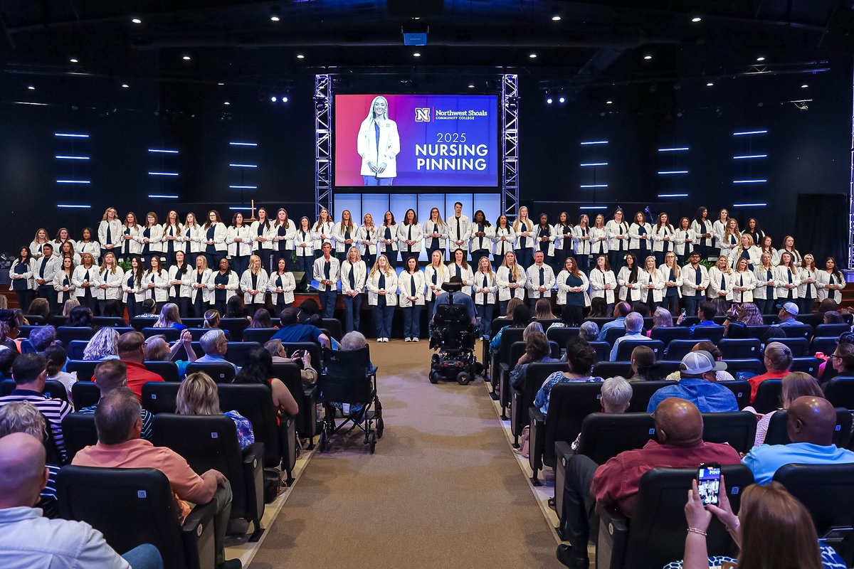 NWSCC's tweet image. MOTIVATIONAL MONDAY ⬇️ Photos of our 2025 Northwest Shoals Nursing Department Pinning Ceremony #nwscc #GoPatriots #MotivationMonday