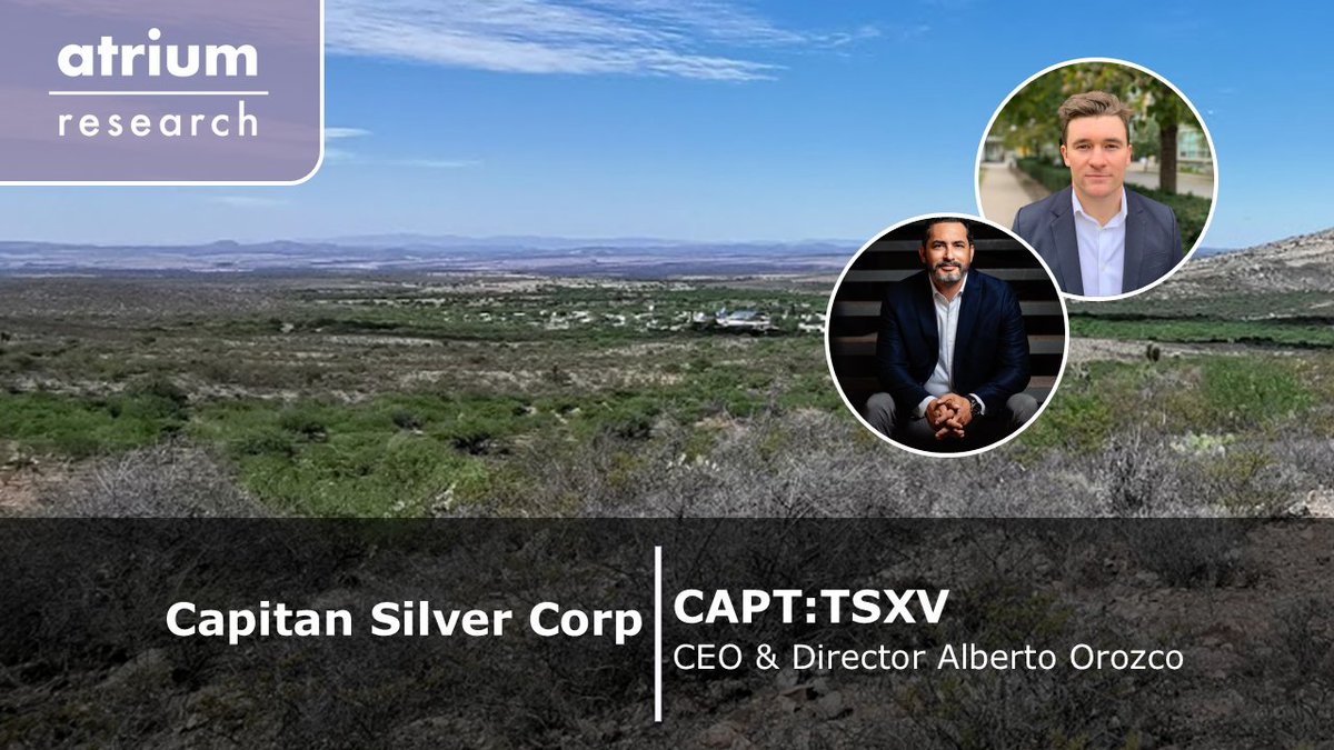 Atrium_Research's tweet image. Our team has published a management interview with Alberto Orozco, CEO of Capitan Silver Corp. The interview covers a detailed discussion of CAPT's portfolio of precious metals assets and its plans for exploration. $CAPT.V
🎥 Watch the interview here: youtu.be/S3JZmujiqlI…
