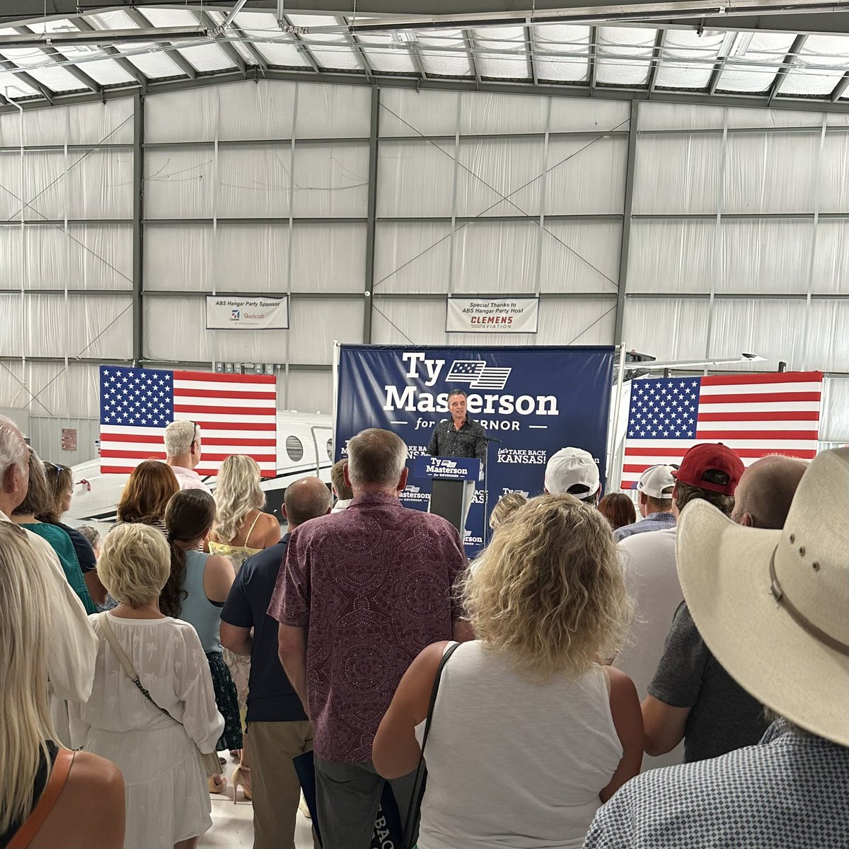 GarrettHensonKS's tweet image. Thank you to @TyMastersonKS for inviting the Young Republicans out to Wichita for your gubernatorial campaign kickoff!