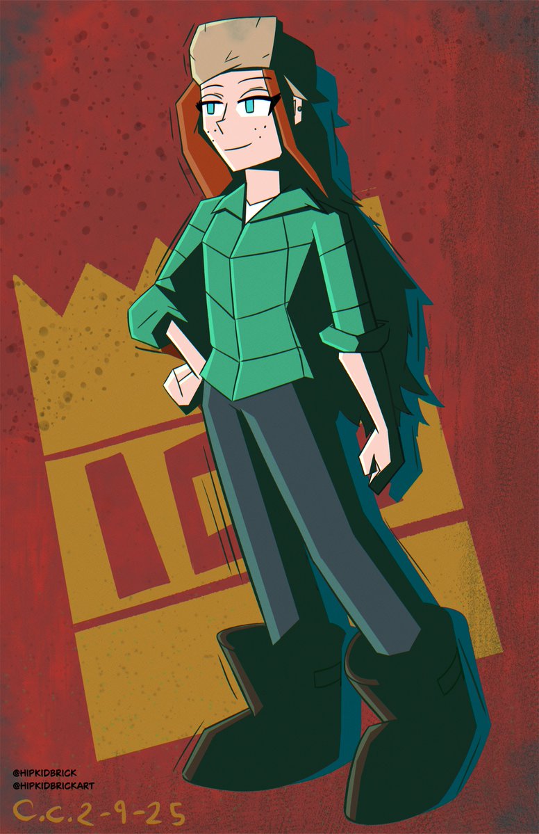 HipKidBrickArt's tweet image. A Wendy I sketched during a Gravity Falls rewatch. More of a style test in seeing how I could translate a design.