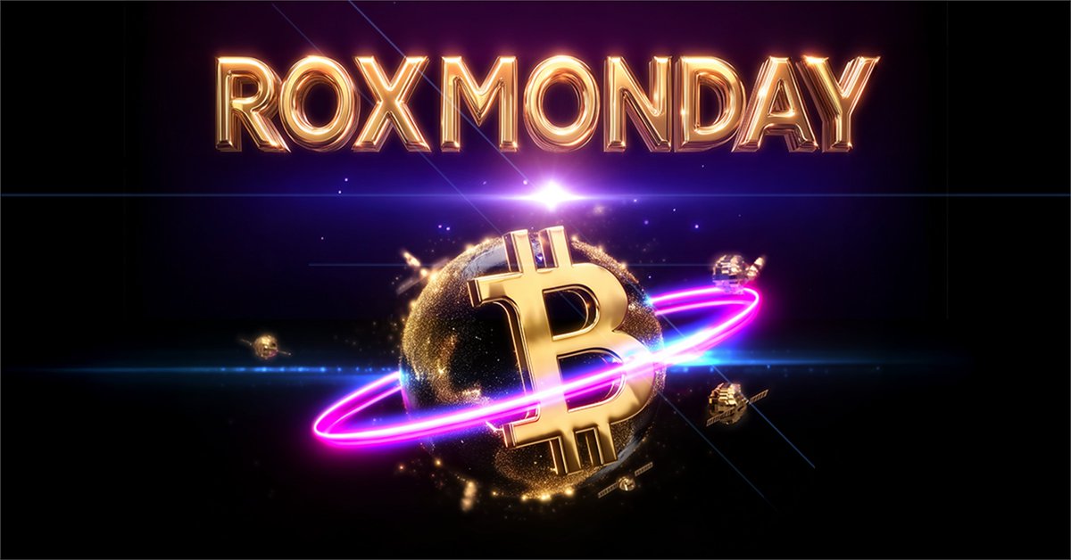 roxom's tweet image. We're giving away $60 in BTC, split between 6 lucky Roxtars! ⚡
Here’s how to STACK sats:
1️⃣ Drop your RoxID
2️⃣ RT this post ♻
3️⃣ Follow @roxom
⏳ Just this once, we’re giving you EXTRA time — the giveaway runs until Tuesday at 23:59 UTC!
🎯 6 winners. More chances. 👇