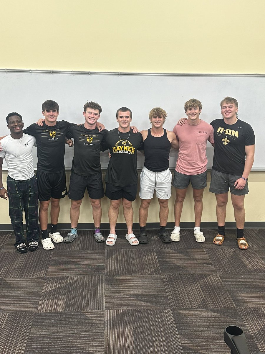 Haynes Academy Football Recruiting (@haynesfootball) on Twitter photo 2025 Football Captains Exceptional football players more importantly great men of character! #SWARM
JV Captains
RB/WR <a href="/harperhill25/">Harper Hill</a>
RB/LB. Darrel Brouillette
2027 LB <a href="/csternberger34/">Carter Sternberger</a>
2026 DL. Matthew Bonura
2027. SS. Zach Poynter
2026 QB. <a href="/TrentHelwig/">Trent Helwig</a>
2027. DE. Timmy Cagle 2025 Football Captains Exceptional football players more importantly great men of character! #SWARM
JV Captains
RB/WR <a href="/harperhill25/">Harper Hill</a>
RB/LB. Darrel Brouillette
2027 LB <a href="/csternberger34/">Carter Sternberger</a>
2026 DL. Matthew Bonura
2027. SS. Zach Poynter
2026 QB. <a href="/TrentHelwig/">Trent Helwig</a>
2027. DE. Timmy Cagle