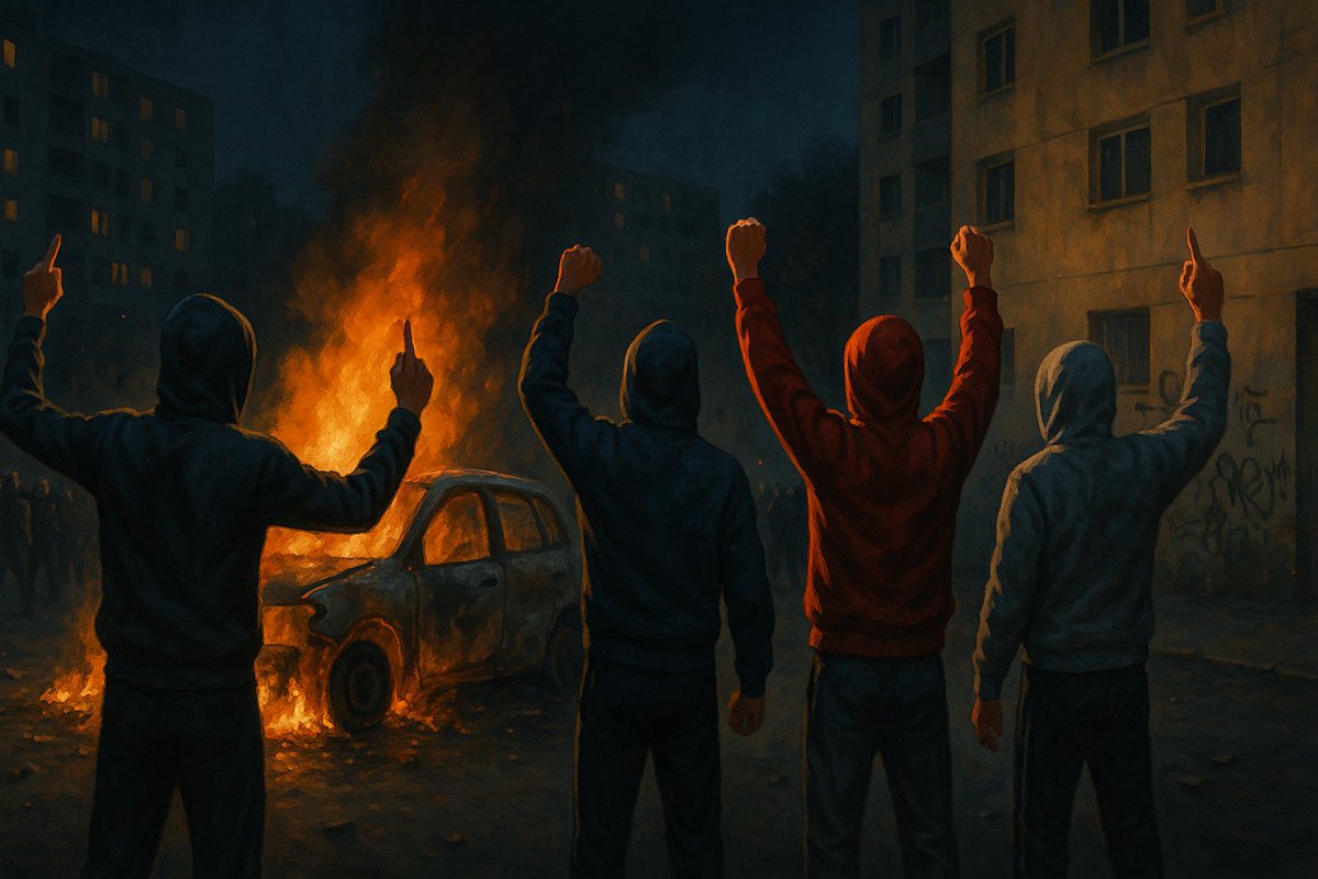 ThomasJoly732's tweet image. Limoges, Béziers, Nîmes : encore des flammes, encore des mortiers, encore des policiers et des pompiers pris pour cibles. Le même scénario usé jusqu’à la corde : des « jeunes » — toujours les mêmes, mais qu’on refuse de nommer — brûlent, pillent, agressent. Et l’État, tel un…