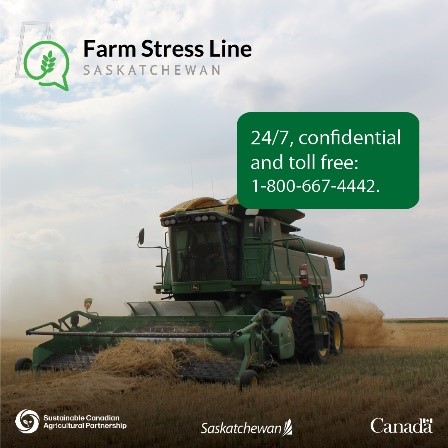 SKAgriculture's tweet photo. The farm stress line is a 24/7, confidential support line available to producers and their families. Learn more: https://t.co/qLXmiDJfCh
#FarmStressLine #SustainableCdnAg #FarmSafety #SaskAg https://t.co/JNRY0wDSYa