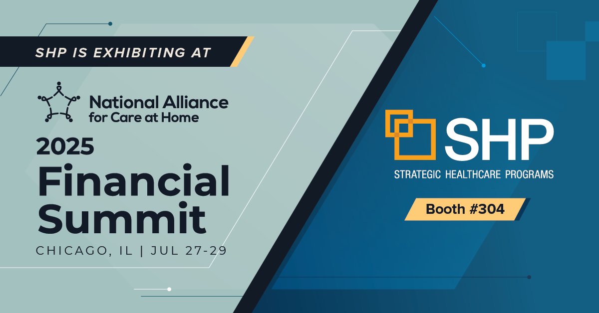 SHPdata's tweet photo. SHP is heading to the National Alliance for Care at Home 2025 Financial Summit July 27-29! Visit us at booth #311 and don’t miss this opportunity to connect with our team. See you in Chicago! https://t.co/jORMxTgMom