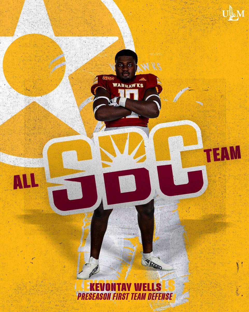 ULM_FB's tweet image. 2025 Preseason All-@SunBelt First Team DL ๐ ๐๐๐ฉ๐ข๐ก๐ง๐๐ฌ ๐ช๐๐๐๐ฆ ๐