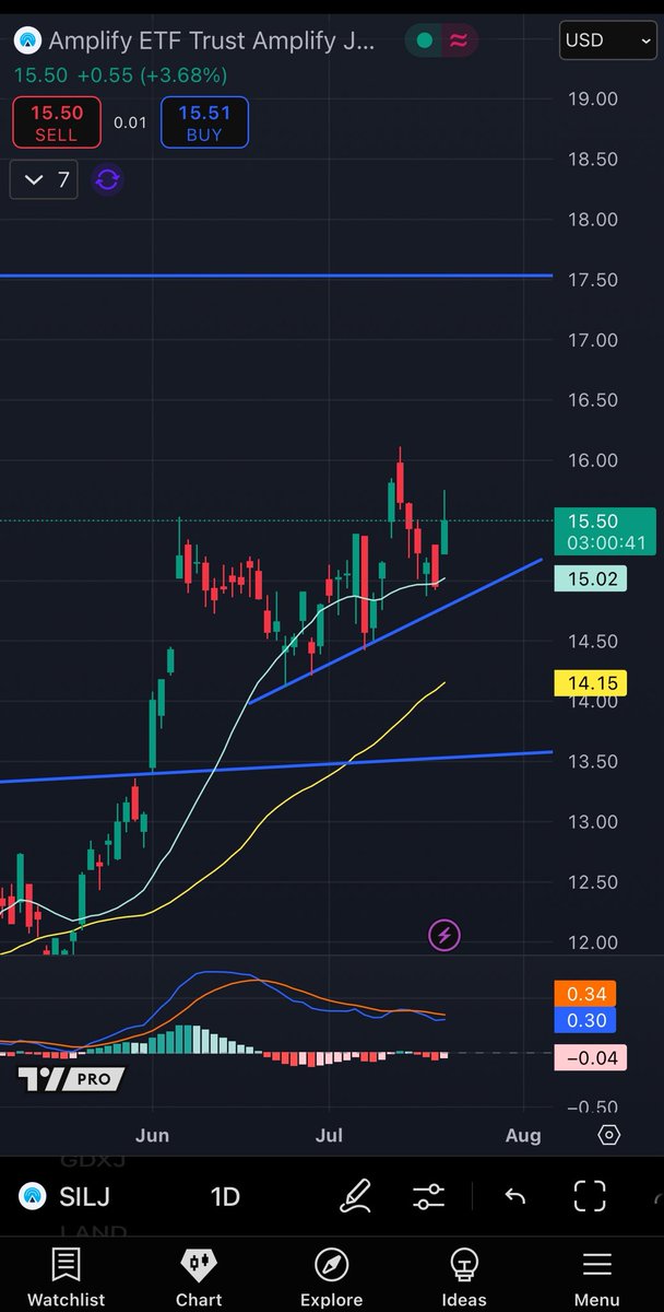 ThHappyHawaiian's tweet image. Silver miners stuck at the same price since June 5th despite silver moving up another $3.30 since then!