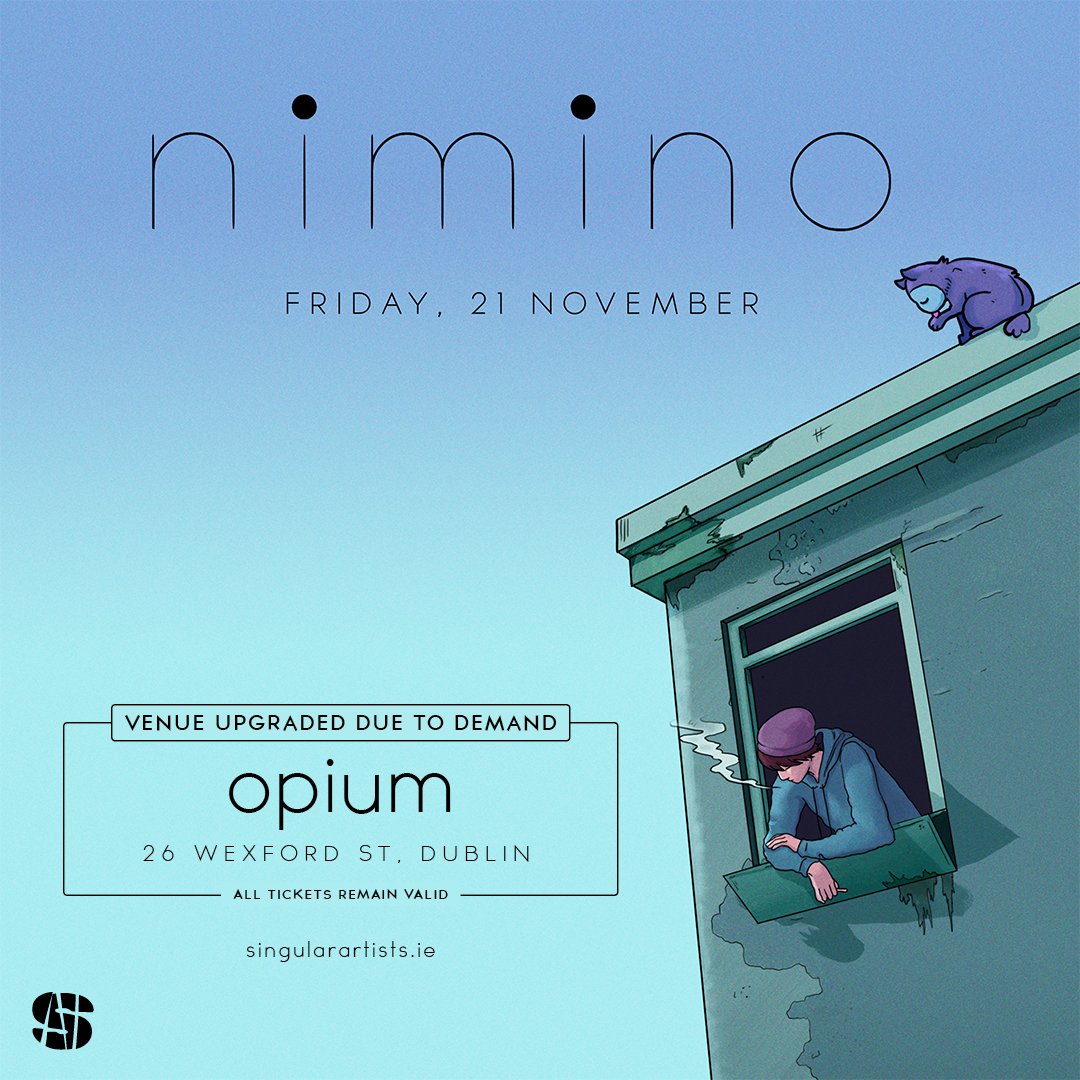 TicketmasterIre's tweet image. 🚨 𝗩𝗘𝗡𝗨𝗘 𝗖𝗛𝗔𝗡𝗚𝗘: Due to demand, @niminomusic's show at The Grand Social will now take place at @OpiumDublin on Friday 21 November 2025.
Original tickets remain valid.
🎫 Extra tickets on sale now bit.ly/46gxhzO