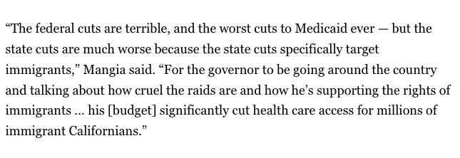 TylerKatzen's tweet image. Great read from @RachelHBluth + @emilyrs on the double-whammy of Medicaid cuts in Congress and a CA budget shortage:
politico.com/news/2025/07/2…