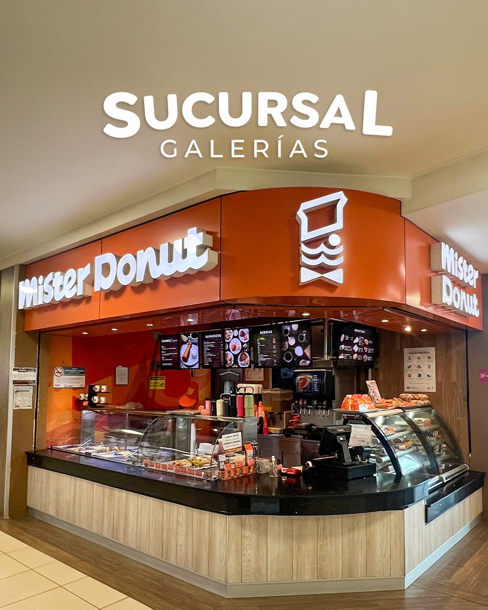¡Siempre es un buen momento para visitar tu sucursal más cercana! Ven y saborea lo que más te gusta, te estamos esperando con las mejores delicias en nuestra sucursal Galerías. 😊🍩 #MisterDonut #UnGustoParaTodos