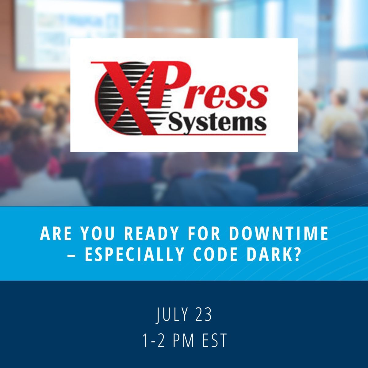 Every hospital has scheduled downtime – it’s the unscheduled ones that create concern. Especially Code Dark downtimes. During this showcase, we take a look at Code Dark, how it impacts healthcare, and two solutions for admitting patients.

Register now: tinyurl.com/pd3h6fwu