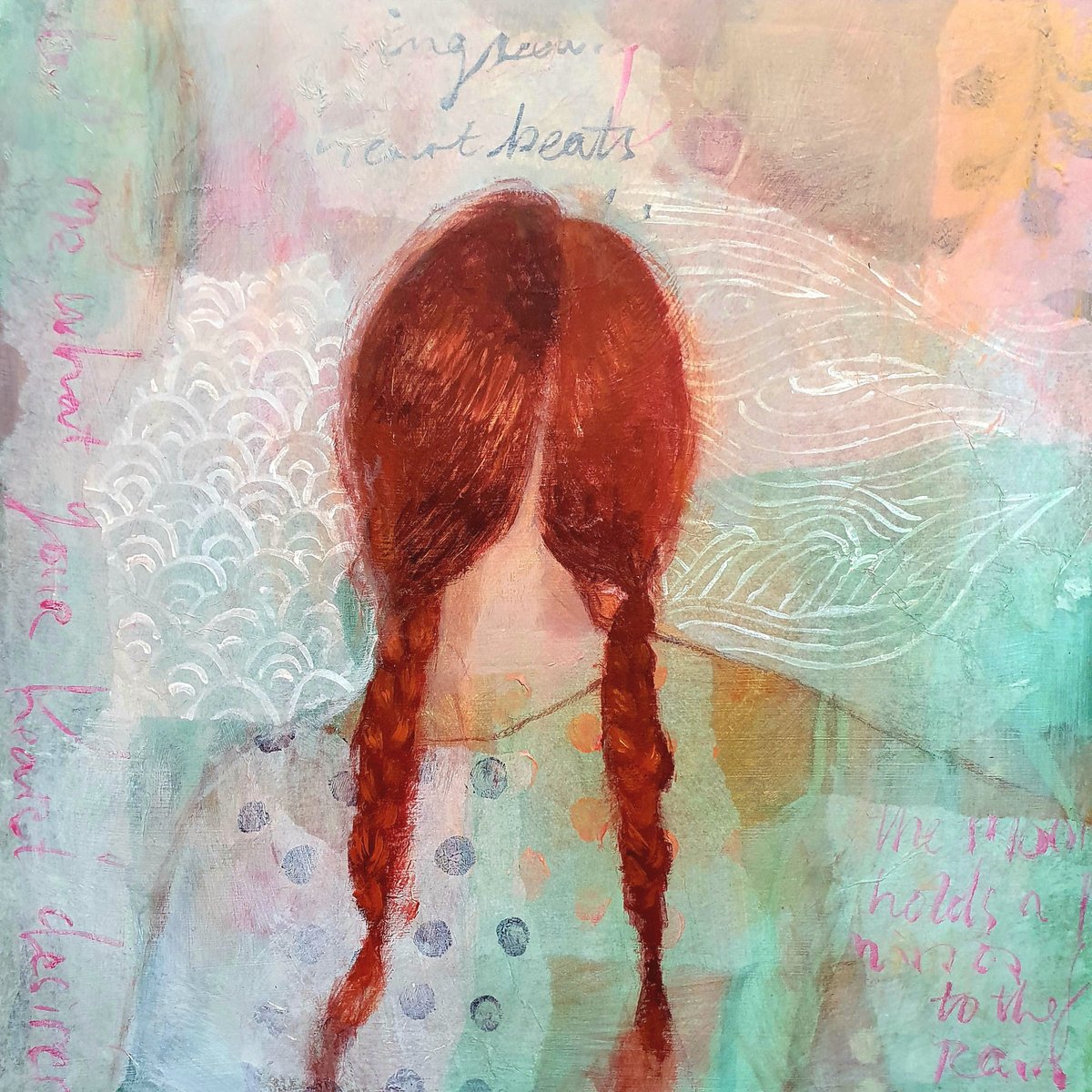 We're feeling very lucky to have three new works by Lucy Campbell. "Dreaming in Red", "Dreaming in Blue" and Dreaming in Green". See them on our website framesgallery.co.uk/summer-2025