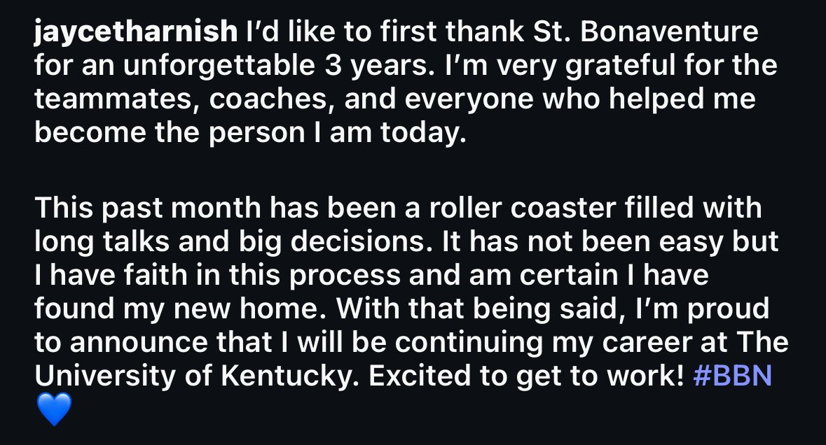 DanielHagerOn3's tweet image. Former St. Bonaventure OF Jayce Tharnish commits to KENTUCKY.
Hit for a .403 AVG with 11 doubles, seven home runs and 29 RBI in 2025.