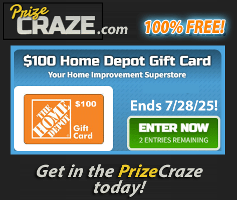 Prize_Craze's tweet photo. 🛠️Start that home project with a $100 Home Depot Gift Card! Enter Now to #win the next #Giveaway ending on July 28th!🖌️

If you 💝LOVE #winning FREE PRIZES...
👇
Get in the PrizeCraze today: https://t.co/Y5ux34LKOJ https://t.co/JJZNlRFzJB