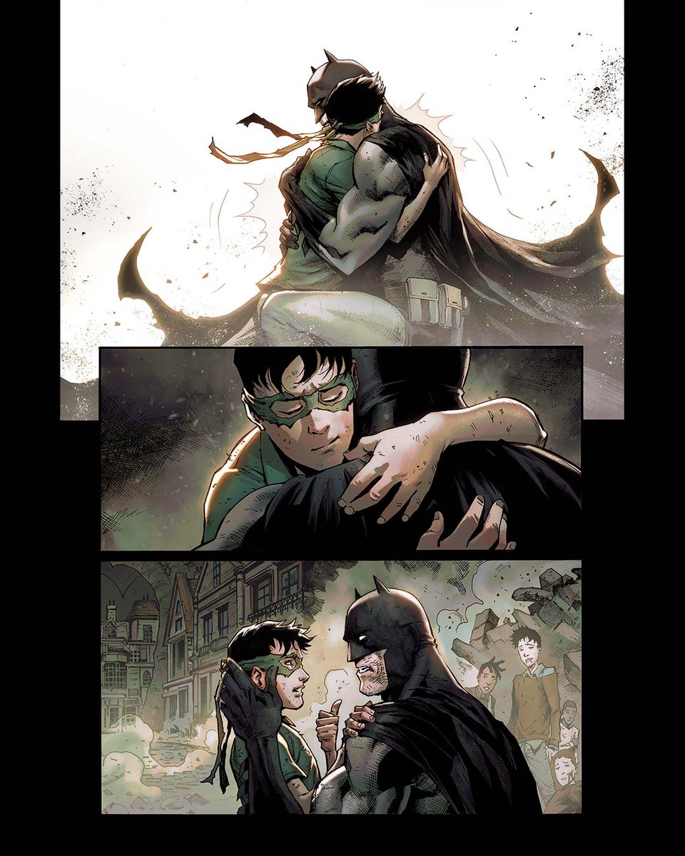 Mikemaluk's tweet image. Reunion. 🦇
From @DCOfficial Batman & Robin #23, with @PhillipKJohnson and amazing colors by Marcelo Maiolo