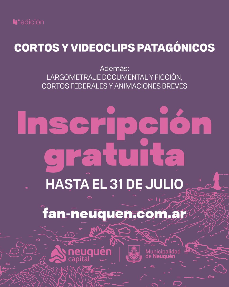 Recta final para ser parte de FAN 🎞

¿Tenés una historia para contar? Este es el momento 🤩

👉 Inscripción gratuita en fan-neuquen.com.ar hasta el 31 de julio