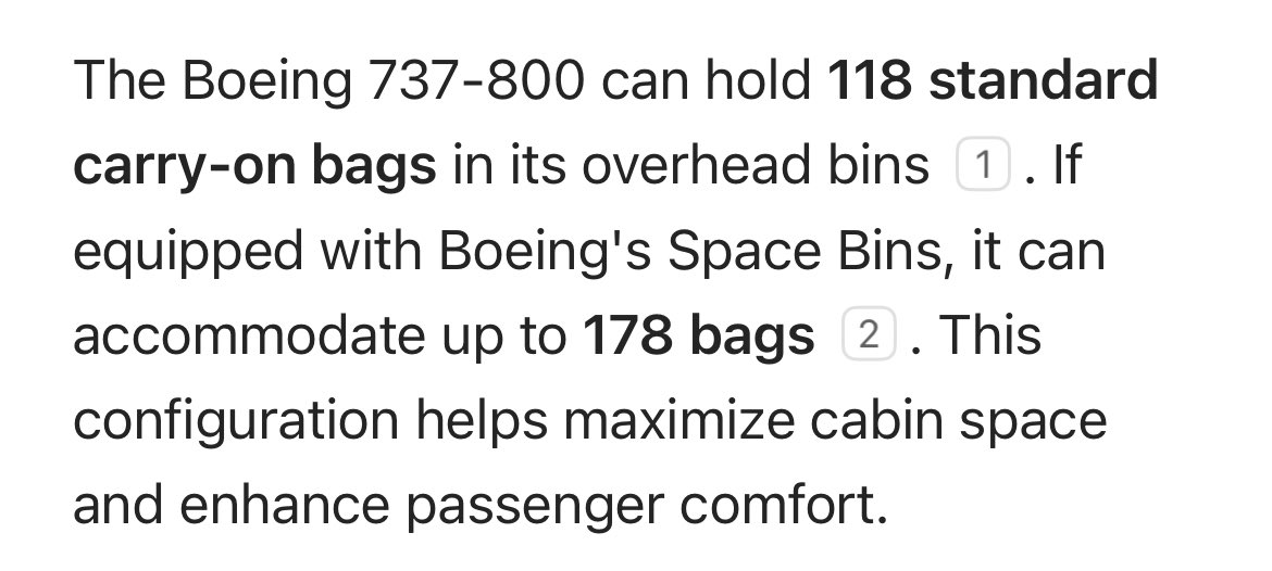 Greg Kilka (@gkilka) on Twitter photo Just had <a href="/united/">United Airlines</a> cap carryon bags at 75. There’s tons of space. Makes sense since a 737 holds way more then 75.
UA2180 Just had <a href="/united/">United Airlines</a> cap carryon bags at 75. There’s tons of space. Makes sense since a 737 holds way more then 75.
UA2180