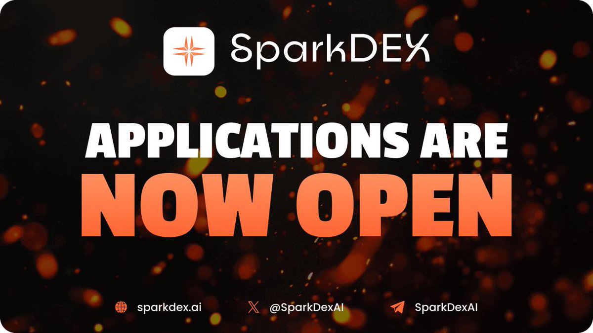 TrustSwap's tweet image. 🚨 Applications are now OPEN for the $SPRK @SparkDexAI launch on TrustSwap!
Key info:
🗓️ 48-hour application window
🔁 24-hour return policy
✅ Guaranteed allocation with a 4,000 $SWAP score + KYC
🔑 @FlareNetworks leading DEX
Get started: dashboard.trustswap.org/app/launchpads
