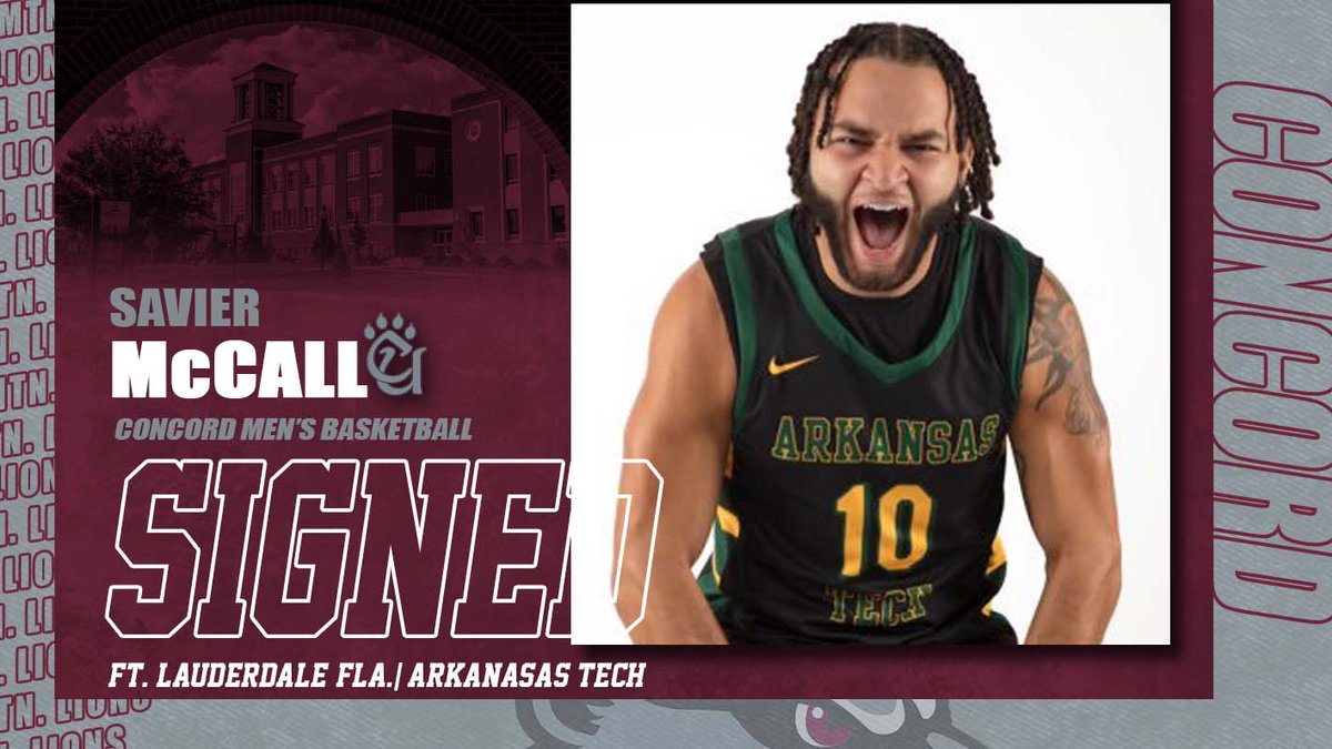 CUMountainlions (@cumountainlions) on Twitter photo .<a href="/CU_MBB/">Concord Basketball</a> signee: Savier McCall (Fort Lauderdale, Fla., Guard, Arkansas Tech/Riverland CC) .<a href="/CU_MBB/">Concord Basketball</a> signee: Savier McCall (Fort Lauderdale, Fla., Guard, Arkansas Tech/Riverland CC)