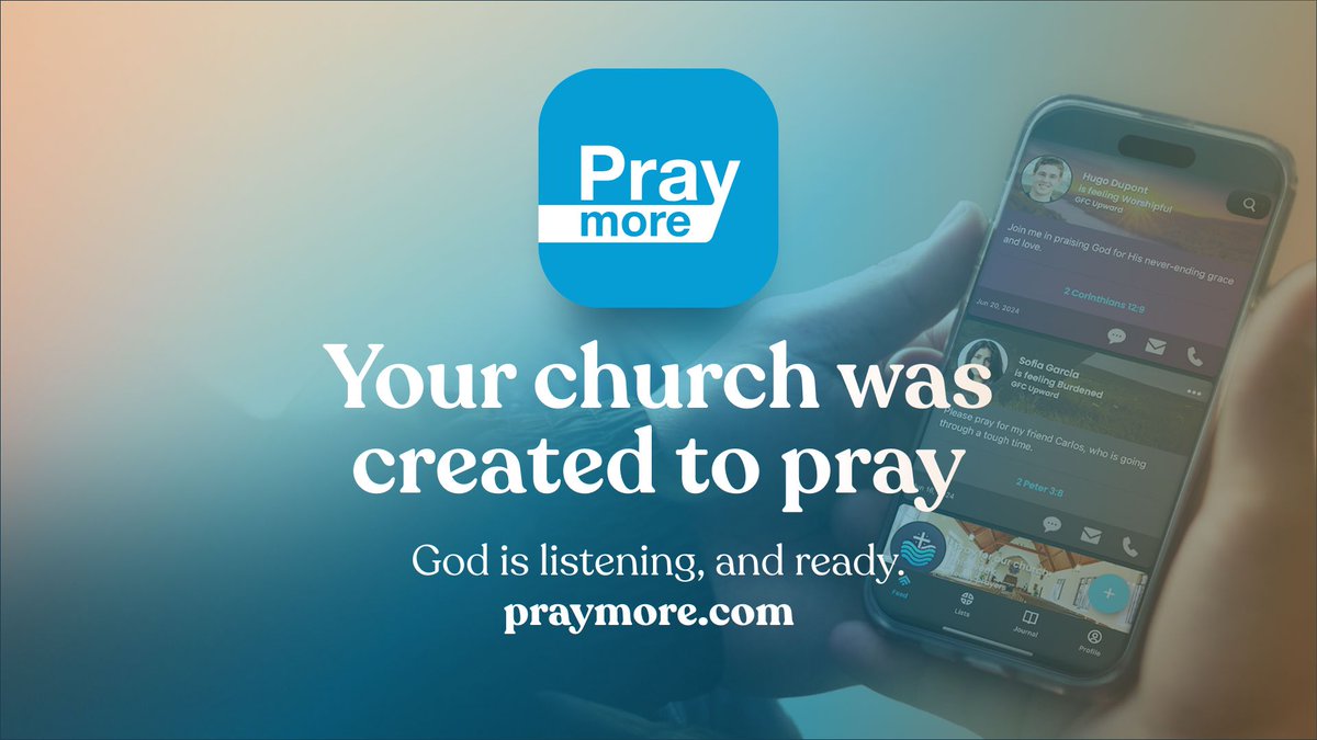 challies's tweet image. Prayer is like breathing—why are we holding our breath? Learn how the PrayMore app can get your church praying more with group sharing, customized reminders, and personal connections through prayer. #Sponsored challies.com/sponsored/pray…
