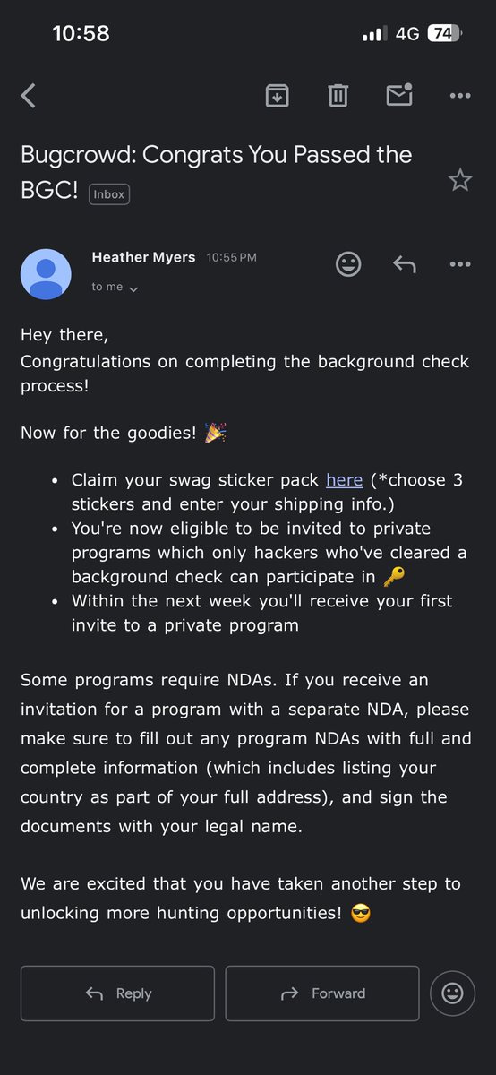 Just got bugcrowd background check badge 
Alhamdulillah