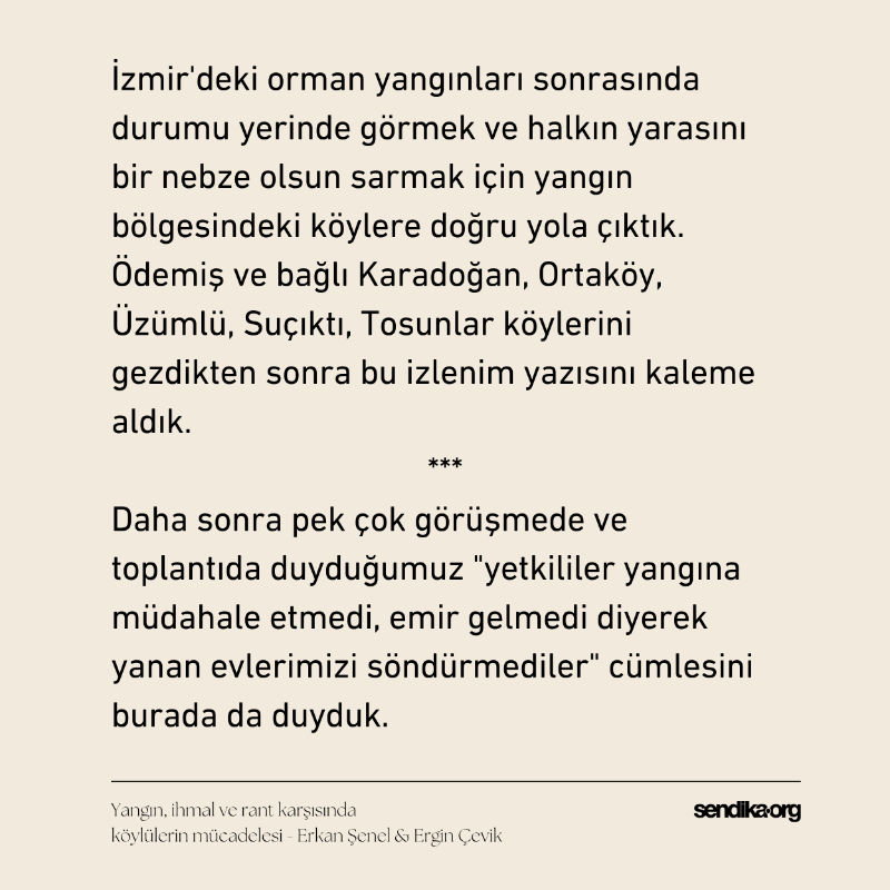 sendika_org's tweet photo. ✏️ Erkan Şenel &amp; Ergin Çevik yazdı | Yangın, ihmal ve rant karşısında köylülerin mücadelesi  #SendikaOrgYazıları