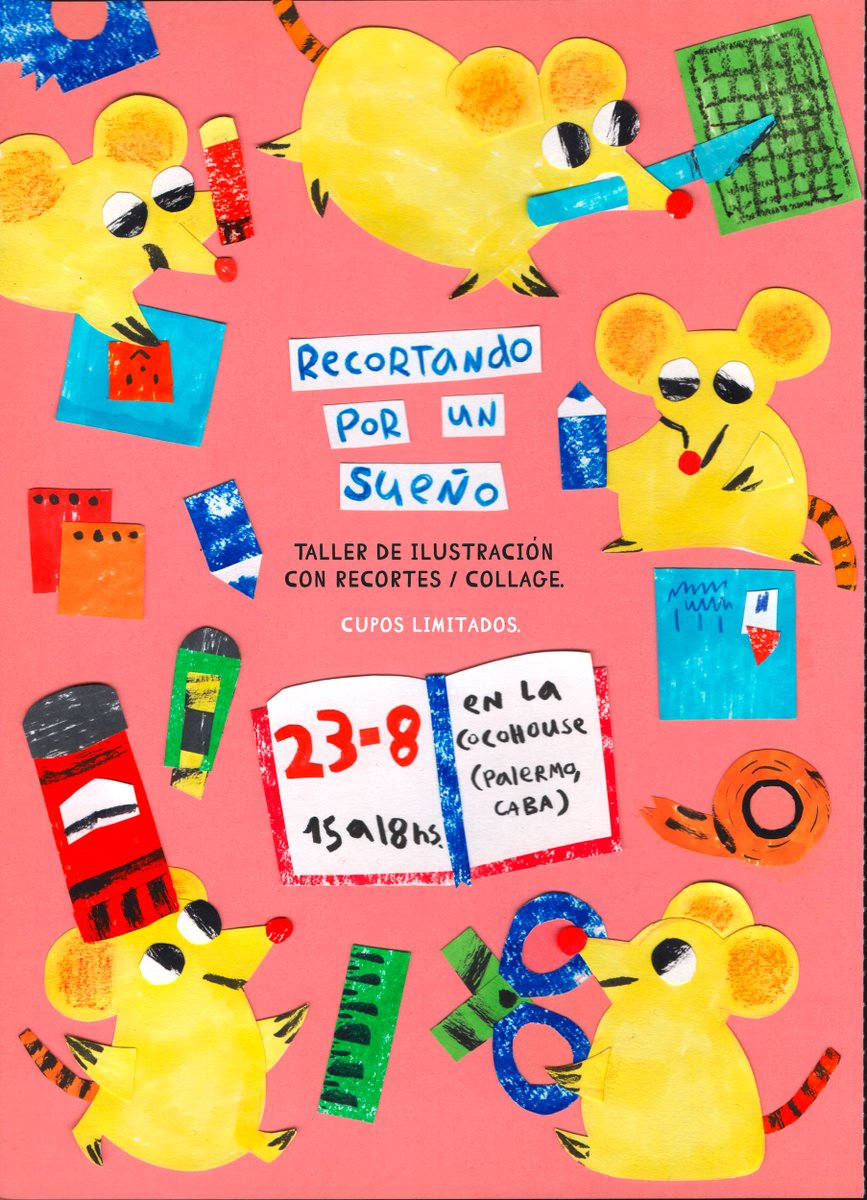 holaflora_te's tweet image. Amigos! tengo una gran noticia
En agosto estare dando un taller de ilustración con recortes!
vamos a pasar la tarde divirtiéndonos y dibujando con recortes.
En mi perfil vas a encontrar el link al formu con toda la info del taller, los honorarios y un espacio para anotarte ✂️