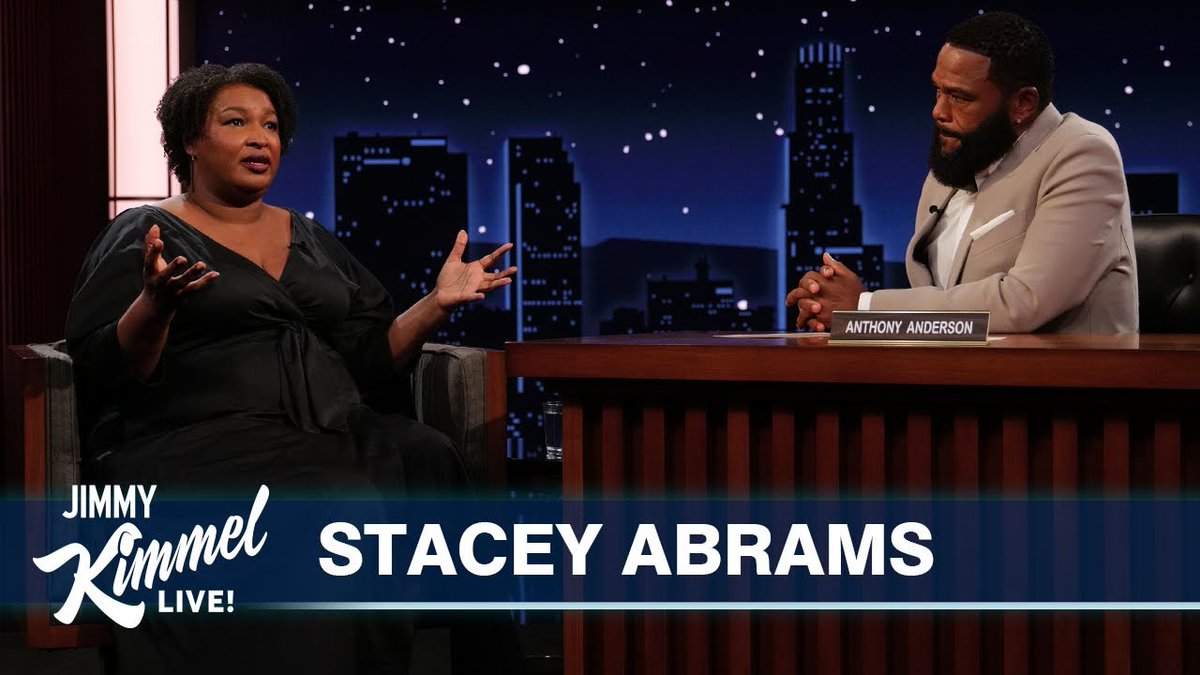 TheLBJSchool's tweet image. LBJ alum @StaceyAbrams (MPAff ’98) joined Anthony Anderson on @JimmyKimmelLive to talk about her new novel, "Coded Justice," democracy, and the power of civic engagement.
▶️ Watch the full interview: bit.ly/4lyNB3M