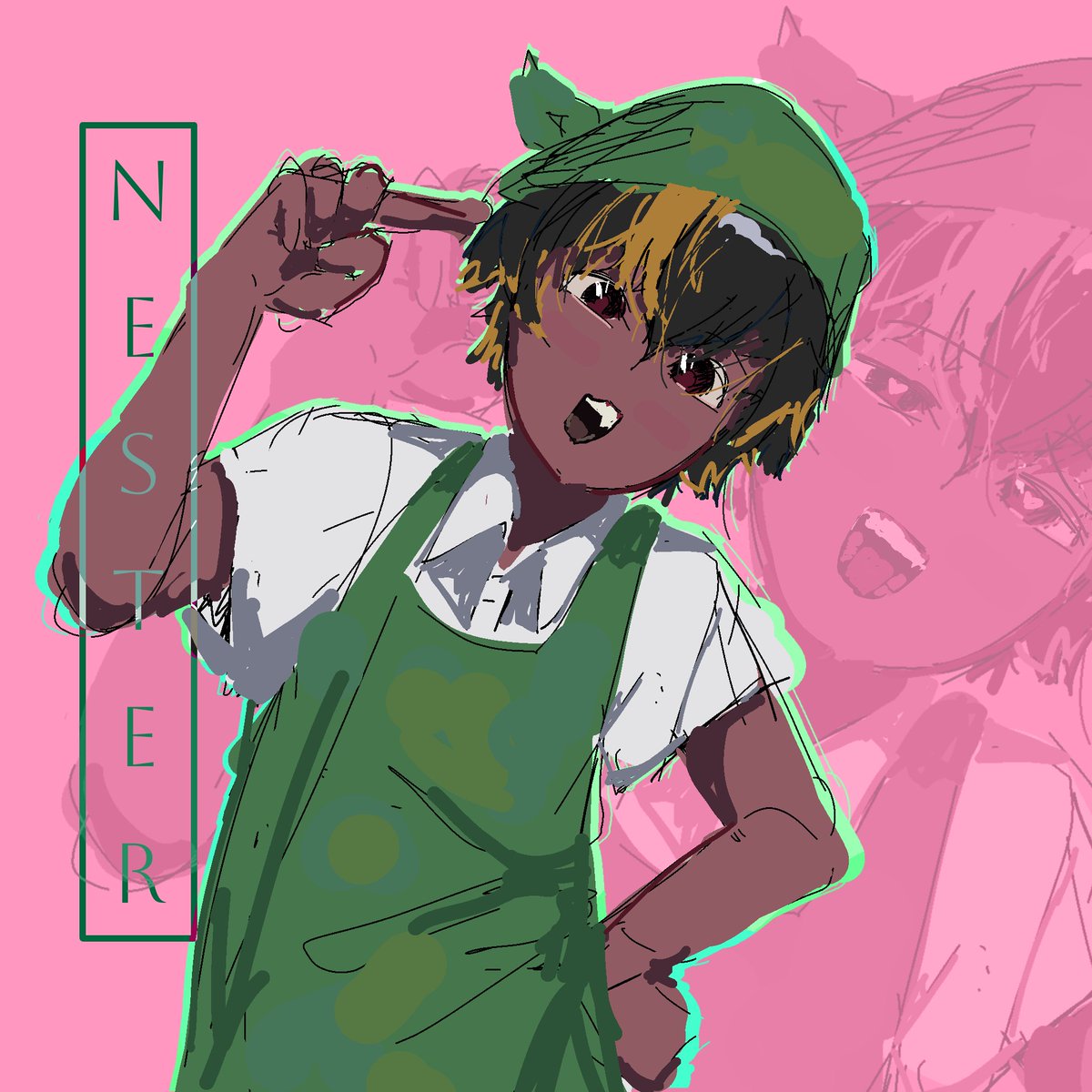 NesterMister's tweet image. We are slowly aging Nester, other than some dyed hair, what other trinkets would fit this college artist?