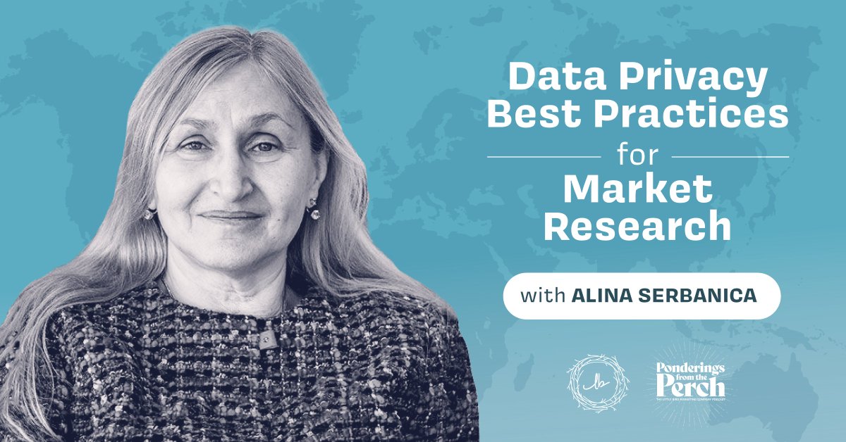 Data privacy affects every aspect of research. On this episode of Ponderings from the Perch, host and our CEO <a href="/LittleBirdMomma/">Priscilla McKinney - LinkedIn Influencer</a> explores global standards with Alina Serbanica of <a href="/Ipsos/">Ipsos</a>. Click here: hubs.la/Q037NrmF0
#littlebirdmarketing #podcastinterview @esomar