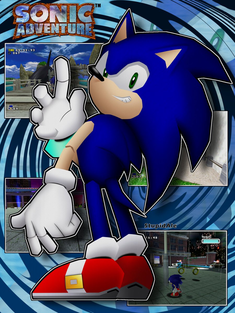 ImStupidAle's tweet image. Adventure awaits #SonicTheHedgehog #SonicAdventure #sonicfanart