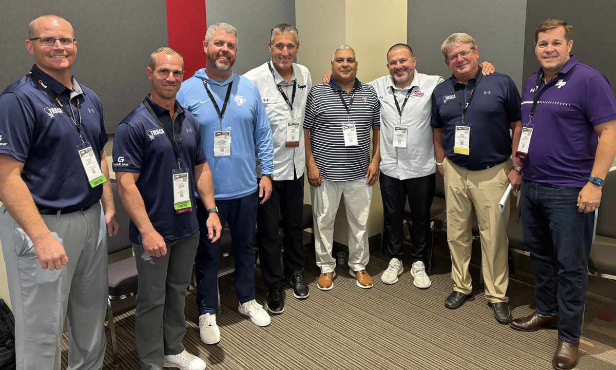 Great group of men to work with on the THSCA 2025 Football Advisory Committee. <a href="/THSCAcoaches/">THSCA</a> <a href="/uiltexas/">Texas UIL</a>