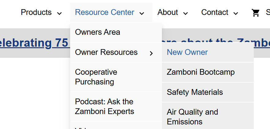 Future Machine Owners! We have a new web page with information to help your team prepare for various aspects of the machine's delivery day (zamboni.com/new-owner/). With links to important info including delivery preparation, operating instructions, &amp; safety materials.