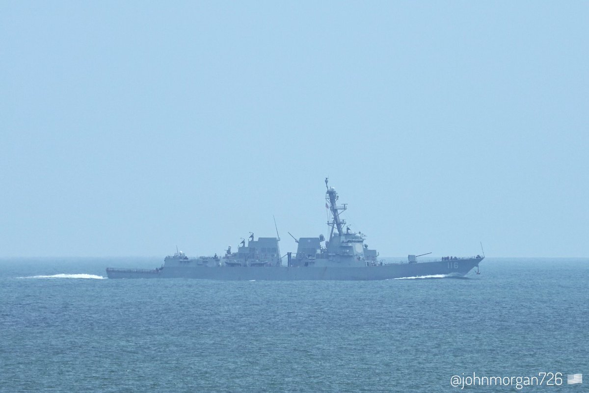 WarshipCam's tweet image. USS Thomas Hudner (DDG 116) Arleigh Burke-class Flight IIA guided missile destroyer heading to sea after leaving Yorktown, Virginia - July 21, 2025
SRC: TW-@johnmorgan726